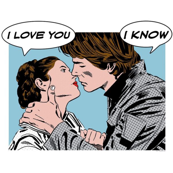 Komar Wandbild Star Wars Leia Han 50 x 40 cm