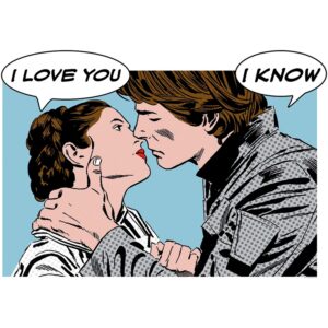 Komar Wandbild Star Wars Leia Han 70 x 50 cm