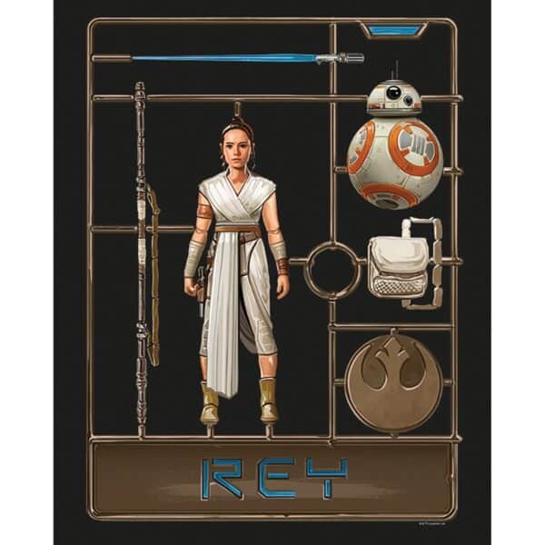 Komar Wandbild Star Wars Toy Rey 40 x 50 cm