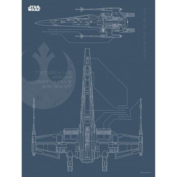 Komar Wandbild Star Wars X-Wing 30 x 40 cm