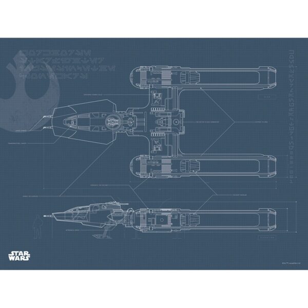 Komar Wandbild Star Wars Y-Wing 40 x 30 cm