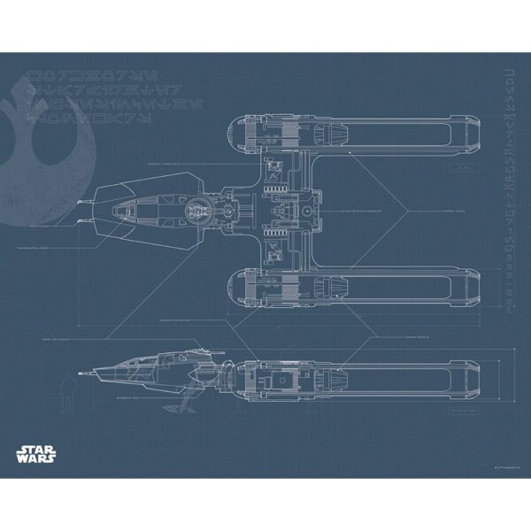 Komar Wandbild Star Wars Y-Wing 50 x 40 cm