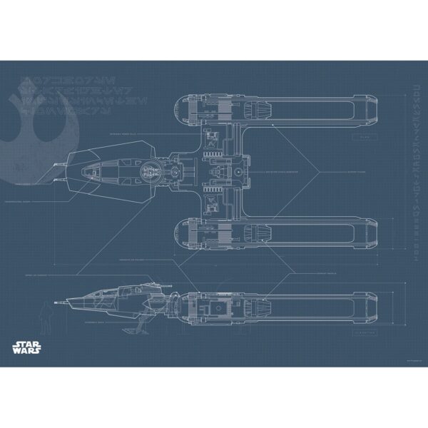Komar Wandbild Star Wars Y-Wing 70 x 50 cm