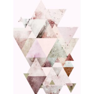 Komar Wandbild Triangles Red 50 x 70 cm
