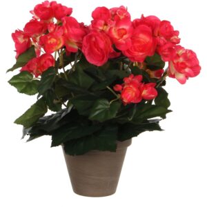 Kunstblume Begonia Dunkelrosa Topf-Ø 11