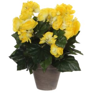 Kunstblume Begonia Gelb Topf-Ø 11