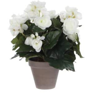 Kunstblume Begonia Weiß Topf-Ø 11