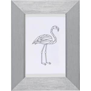 Kunststoffrahmen 10 cm x 15 cm Silber Metallic Look