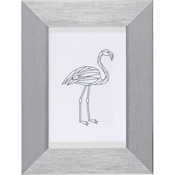 Kunststoffrahmen 10 cm x 15 cm Silber Metallic Look