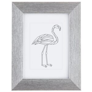 Kunststoffrahmen 13 cm x 18 cm Silber Metallic Look