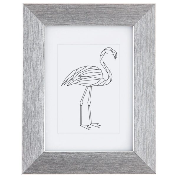 Kunststoffrahmen 13 cm x 18 cm Silber Metallic Look
