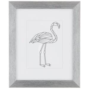 Kunststoffrahmen 24 cm x 30 cm Silber Metallic Look