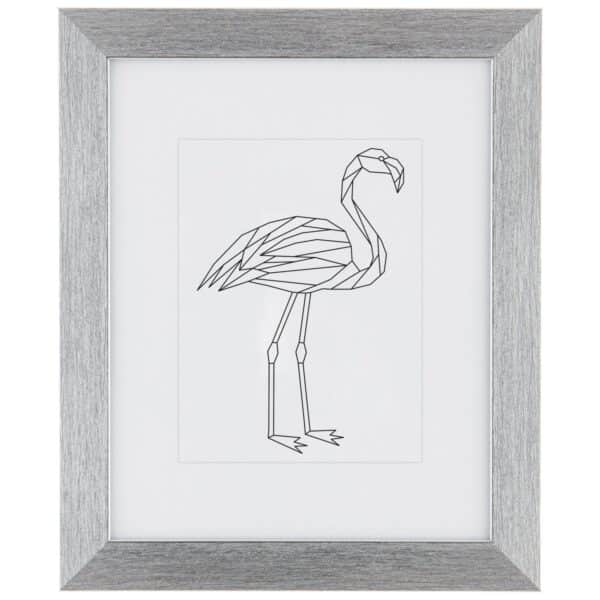 Kunststoffrahmen 24 cm x 30 cm Silber Metallic Look