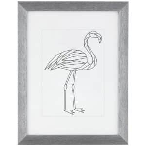 Kunststoffrahmen 30 cm x 40 cm Silber Metallic Look
