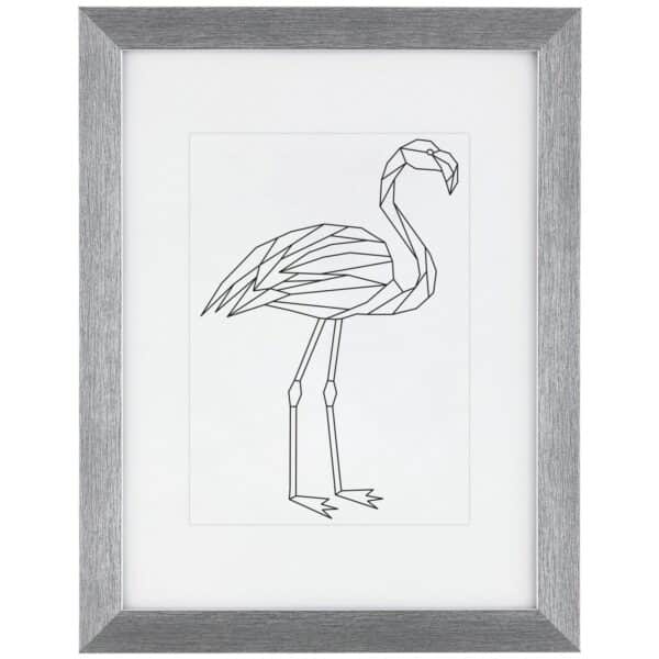 Kunststoffrahmen 30 cm x 40 cm Silber Metallic Look