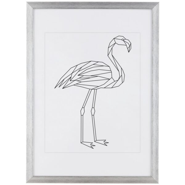 Kunststoffrahmen 50 cm x 70 cm Silber Metallic Look