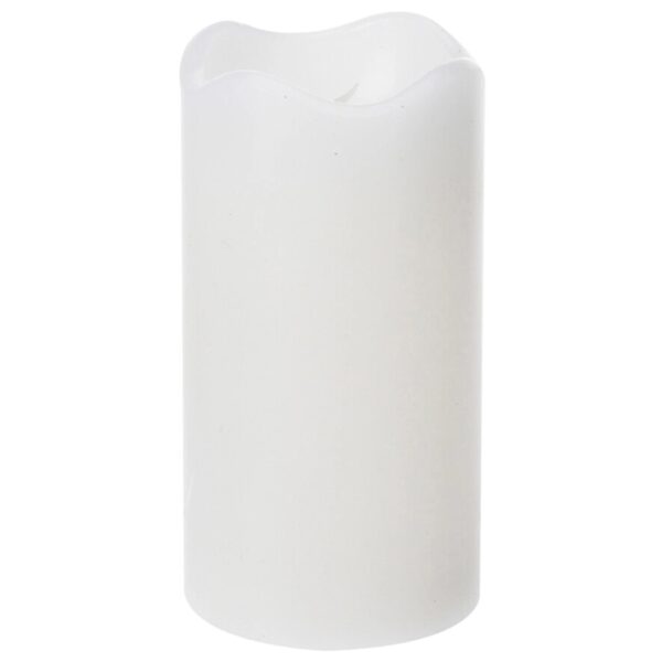 LED-Kerze Ø 7 cm x 13 cm Weiß