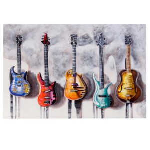 MCW Ölgemälde Gitarren Handgemalt