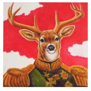 MCW Ölgemälde Hirsch Handgemalt