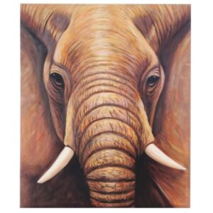 MCW Ölgemälde Nahaufnahme Elefant Handgemalt