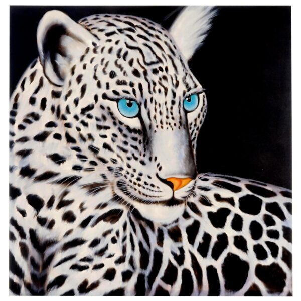 MCW Ölgemälde Weißer Leopard Handgemalt