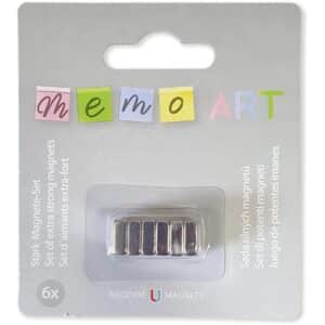 Memo-Art Magnet 6 Stück eckig