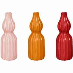 Mica Decorations Einstielige Vase Felipe Höhe Ø 7 cm Farbsortiert