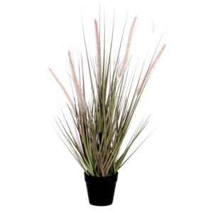 Mica Decorations Kunstpflanze Gras Dogtail im Topf Ø 30 cm x 53 cm Violett