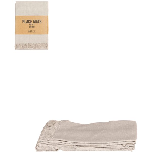 Mica Decorations Villia Placemat Beige 48 cm x 33 cm 4er-Set