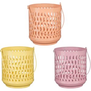 Mica Decorations Windlicht Hellrosa Violett Gelb Ø 15 cm Farbsortiert