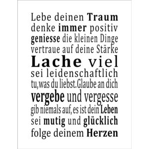 Pro Art Dekopanel Lebensweisheit 30 cm x 30 cm