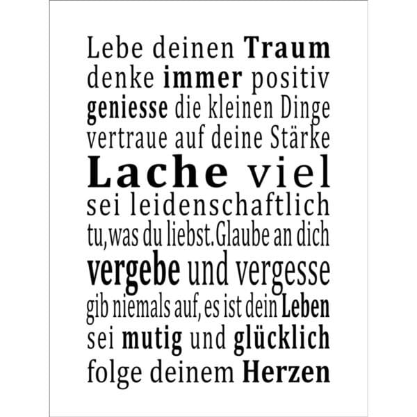 Pro Art Dekopanel Lebensweisheit 30 cm x 30 cm