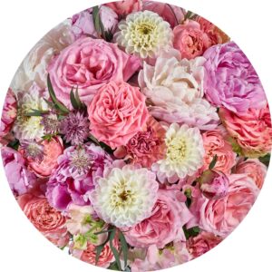 Sanders & Sanders Selbstklebende Runde Tapete Blüten Rosa Ø 125 cm 611807