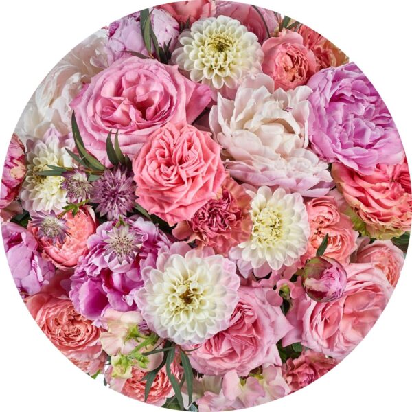 Sanders & Sanders Selbstklebende Runde Tapete Blüten Rosa Ø 125 cm 611807