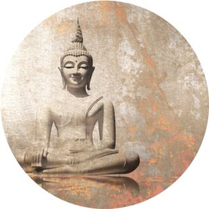 Sanders & Sanders Selbstklebende Runde Tapete Budha Beige Ø 140 cm 601126
