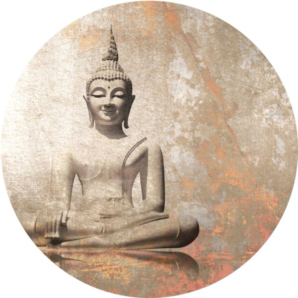 Sanders & Sanders Selbstklebende Runde Tapete Budha Beige Ø 140 cm 601126
