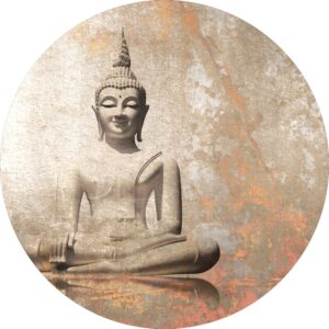 Sanders & Sanders Selbstklebende Runde Tapete Budha Beige Ø 70 cm 601089