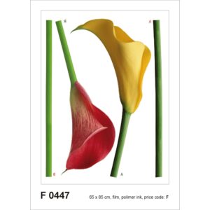 Sanders & Sanders Wandtattoo Blumen Grün Gelb und Rot 65 x 85 cm 600255