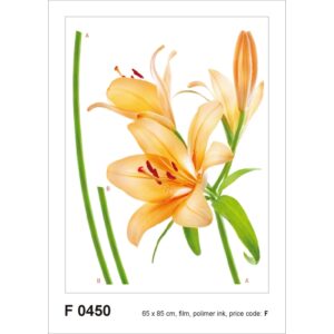 Sanders & Sanders Wandtattoo Blumen Orange und Grün 65 x 85 cm 600256