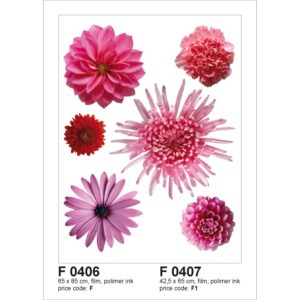 Sanders & Sanders Wandtattoo Blumen Rosa 65 x 85 cm 600250