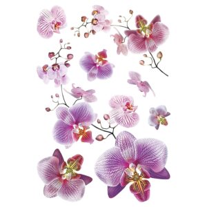 Sanders & Sanders Wandtattoo Blumen Rosa und Violett 42