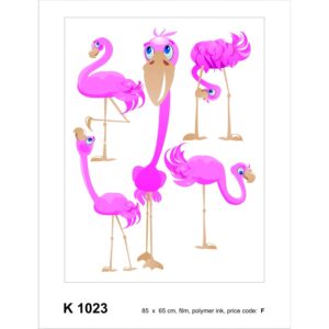 Sanders & Sanders Wandtattoo Flamingos Rosa 65 x 85 cm 600310