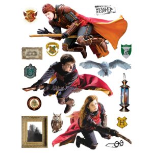 Sanders & Sanders Wandtattoo Harry Potter Grau und Rot 85 x 65 cm 601358