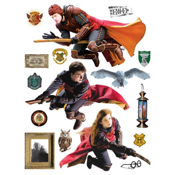 Sanders & Sanders Wandtattoo Harry Potter Grau und Rot 85 x 65 cm 601358
