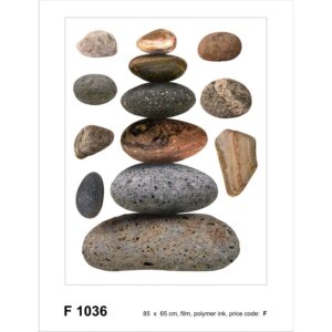 Sanders & Sanders Wandtattoo Kieselsteine Grau und Beige 65 x 85 cm 600268