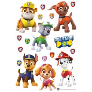 Sanders & Sanders Wandtattoo Paw Patrol Braun Rot und Gelb 42