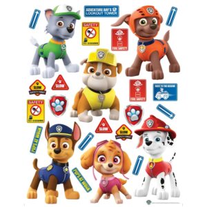Sanders & Sanders Wandtattoo Paw Patrol Rot Gelb und Grün 65 x 85 cm 600177