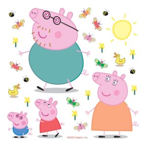 Sanders & Sanders Wandtattoo Peppa Wutz Multicolor 30 x 30 cm 601337