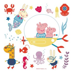 Sanders & Sanders Wandtattoo Peppa Wutz Multicolor 30 x 30 cm 601338