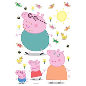 Sanders & Sanders Wandtattoo Peppa Wutz Multicolor 65 x 42.5 cm 601348